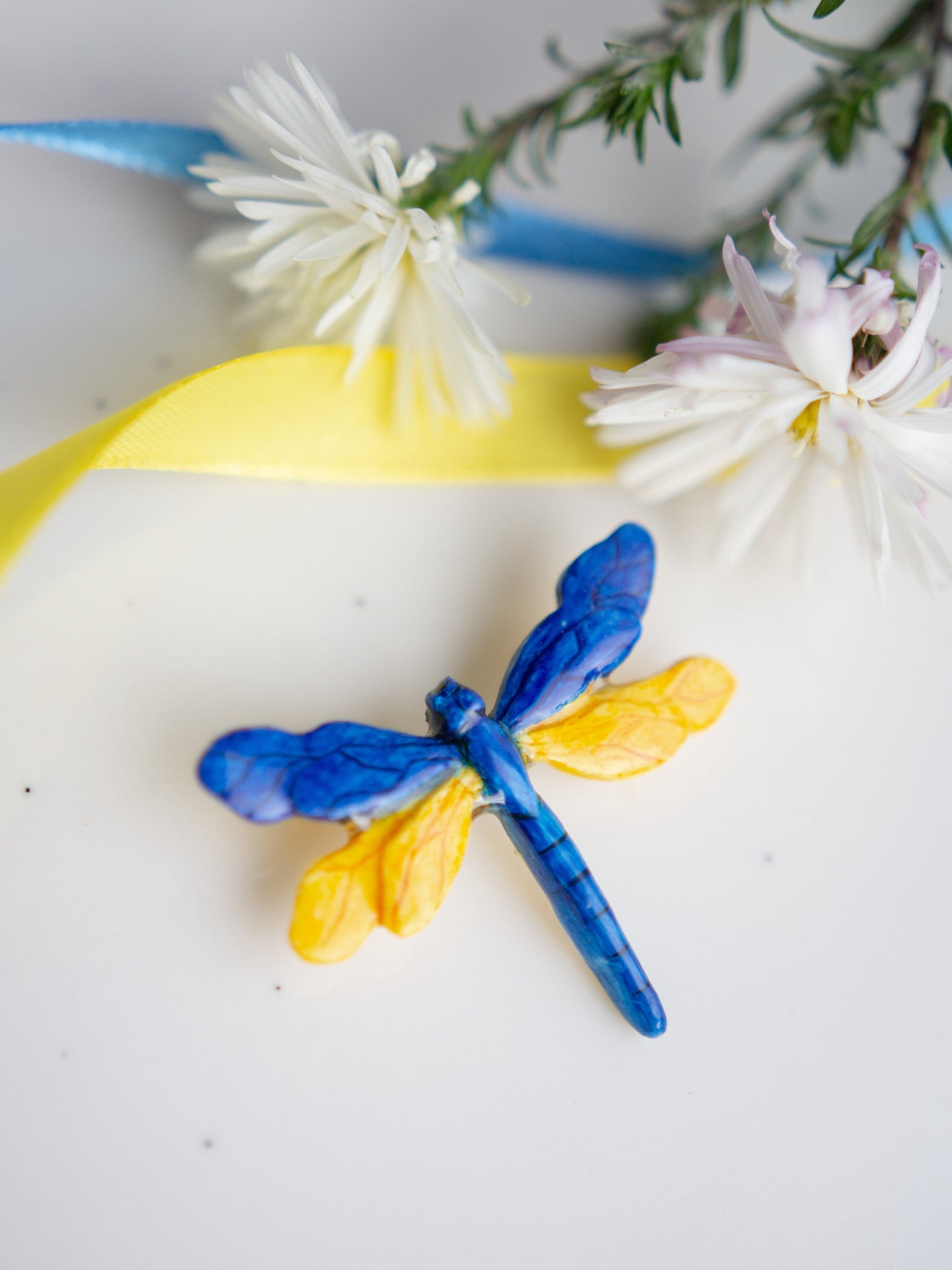 Ukrainian collection brooch - DRAGONFLY