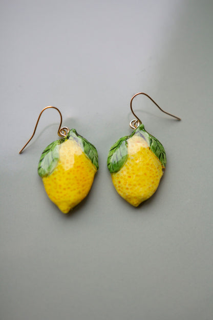 Earrings - RED PEONIES