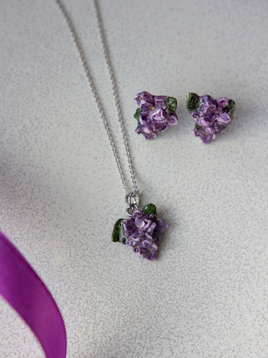 Komplekts - CERIŅI GAIŠIE (auskari + kaklarota)