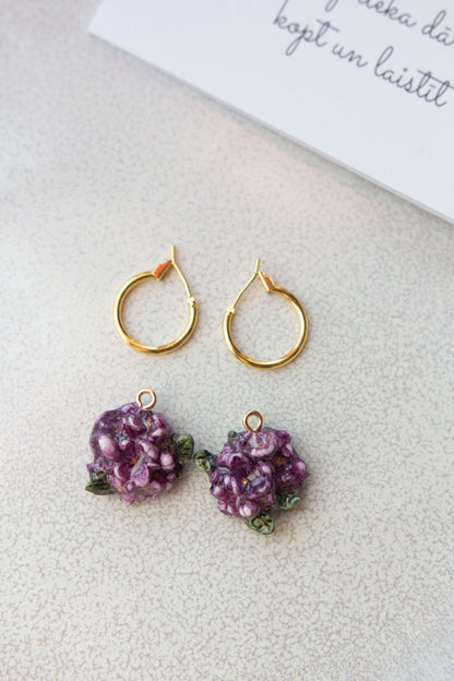Earrings - RED PEONIES