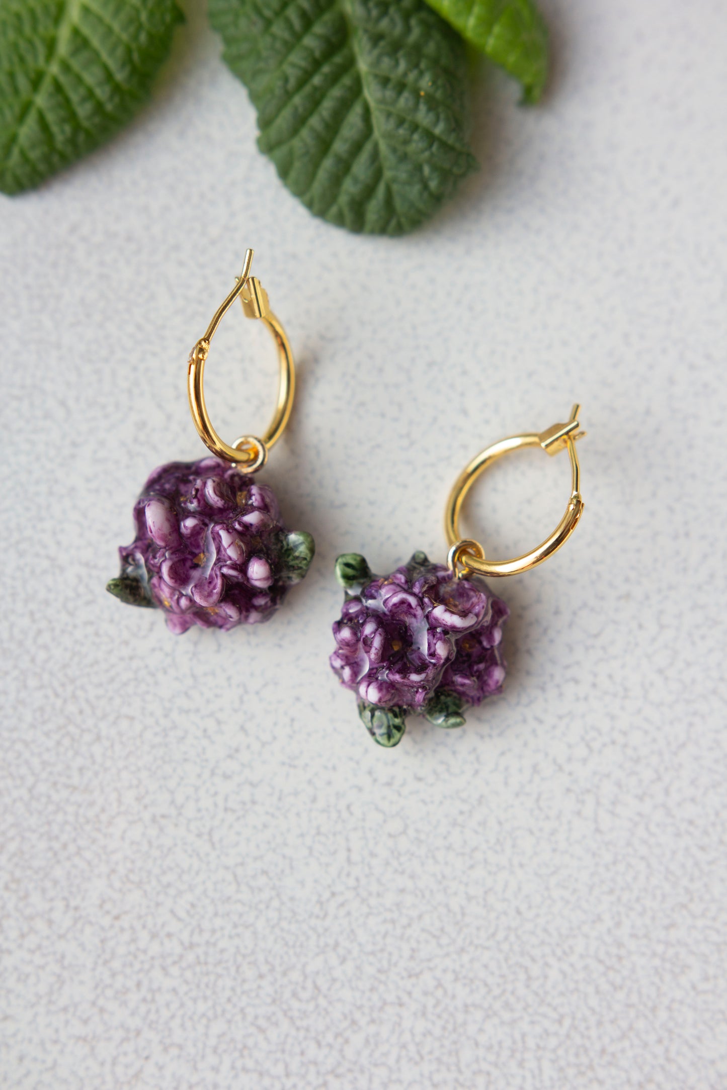 Earrings - RED PEONIES