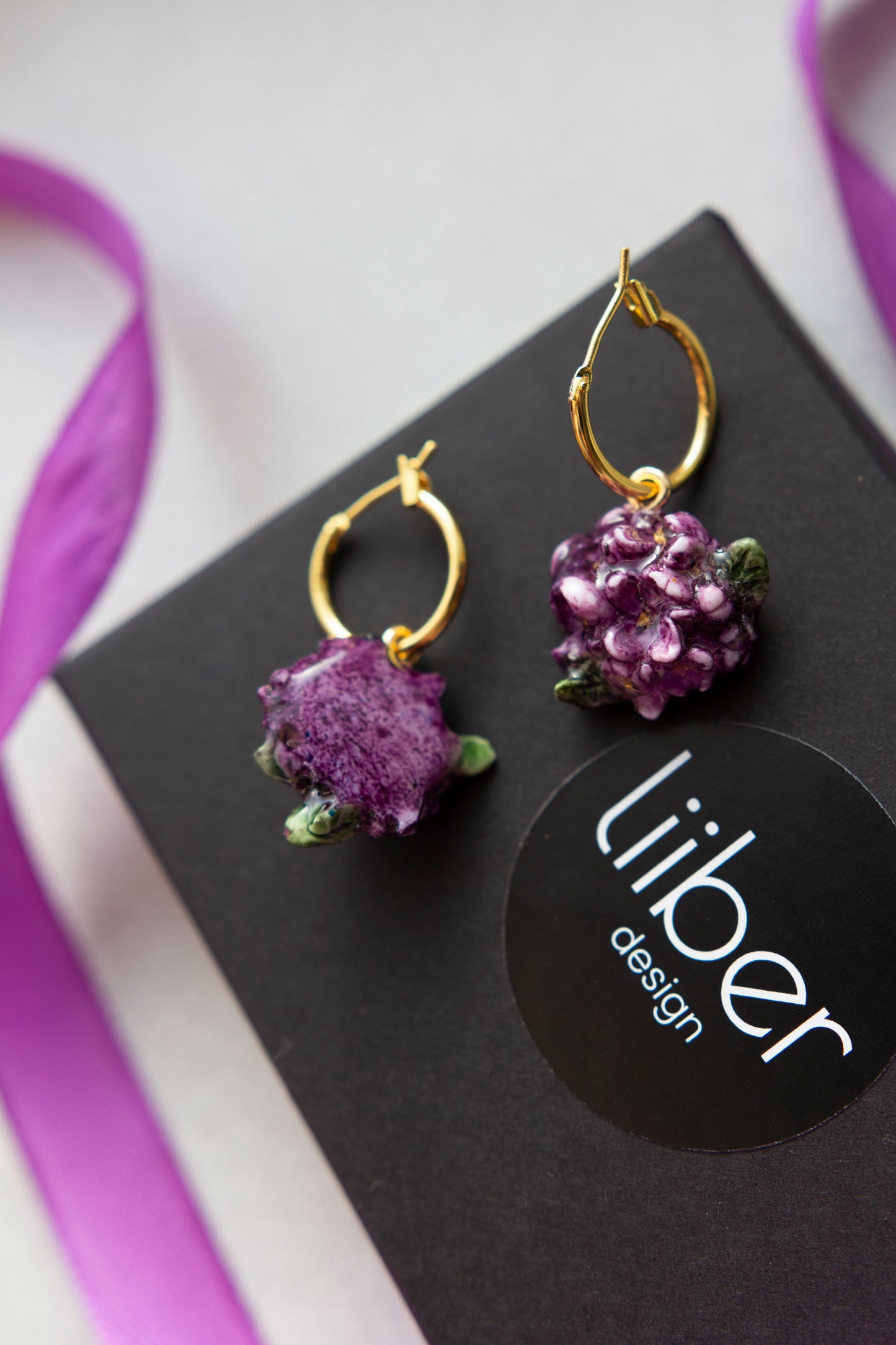 Earrings - RED PEONIES