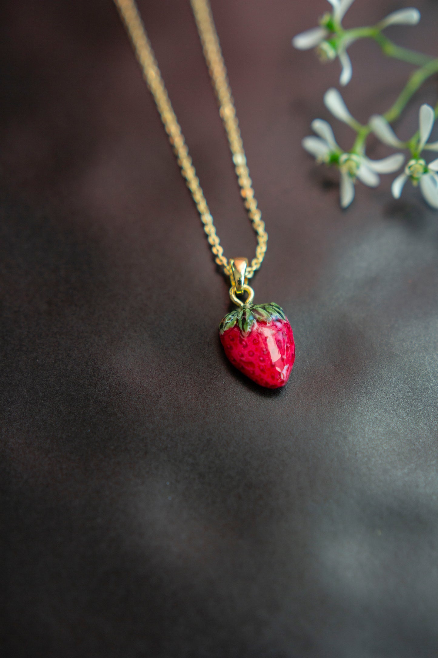 Necklace - RED PEONY